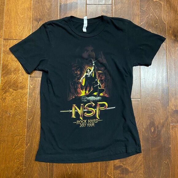 Canvas NSP Rock Hard Tour 2017 Concert Band Black Tee Cotton Unisex Size Small - Picture 3 of 8
